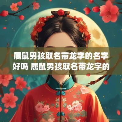 属鼠男孩取名带龙字的名字好吗 属鼠男孩取名带龙字的名字好吗