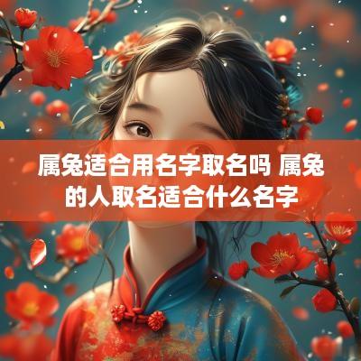 属兔适合用名字取名吗 属兔的人取名适合什么名字