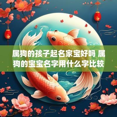 属狗的孩子起名家宝好吗 属狗的宝宝名字用什么字比较好