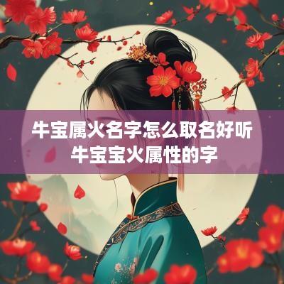 牛宝属火名字怎么取名好听 牛宝宝火属性的字