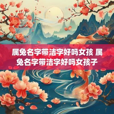 属兔名字带洁字好吗女孩 属兔名字带洁字好吗女孩子