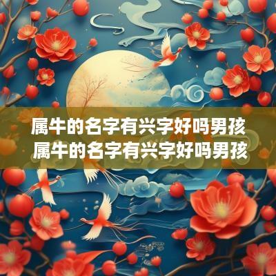 属牛的名字有兴字好吗男孩 属牛的名字有兴字好吗男孩怎么取