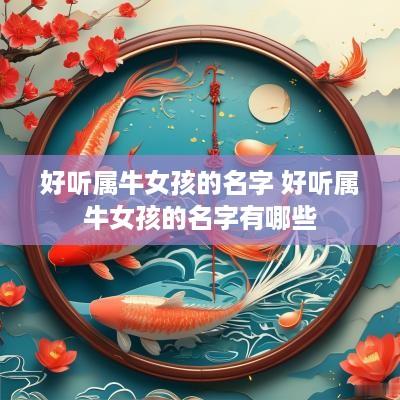 好听属牛女孩的名字 好听属牛女孩的名字有哪些