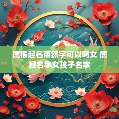 属猴起名带然字可以吗女 属猴名字女孩子名字