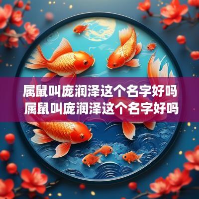 属鼠叫庞润泽这个名字好吗 属鼠叫庞润泽这个名字好吗女孩