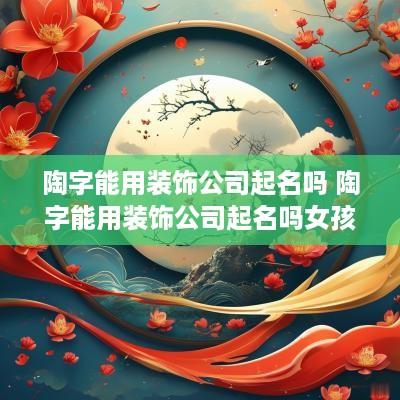 陶字能用装饰公司起名吗 陶字能用装饰公司起名吗女孩
