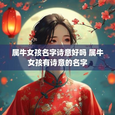 属牛女孩名字诗意好吗 属牛女孩有诗意的名字