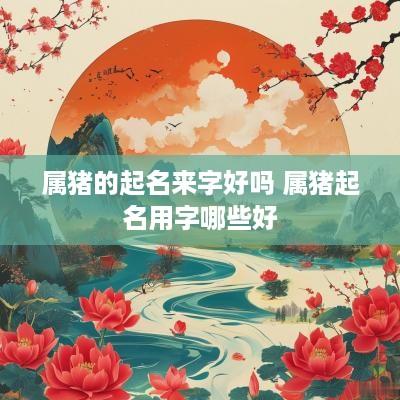 属猪的起名来字好吗 属猪起名用字哪些好