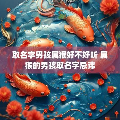 取名字男孩属猴好不好听 属猴的男孩取名字忌讳