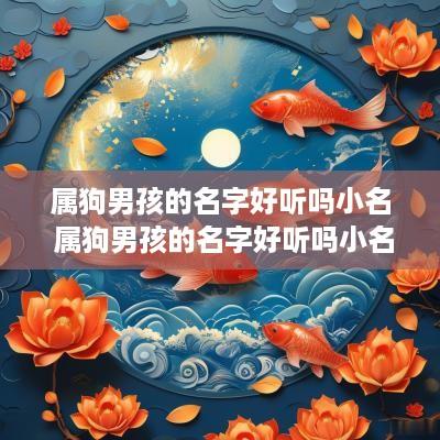 属狗男孩的名字好听吗小名 属狗男孩的名字好听吗小名