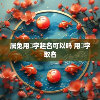 属兔用璟字起名可以吗 用璟字取名