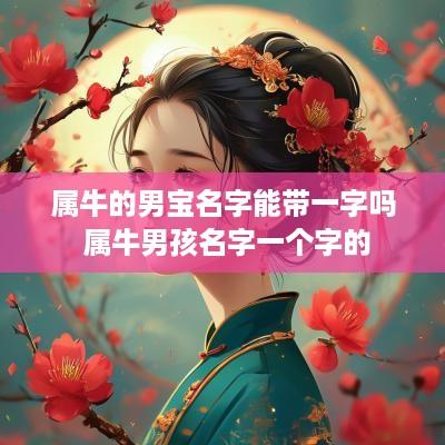 属牛的男宝名字能带一字吗 属牛男孩名字一个字的