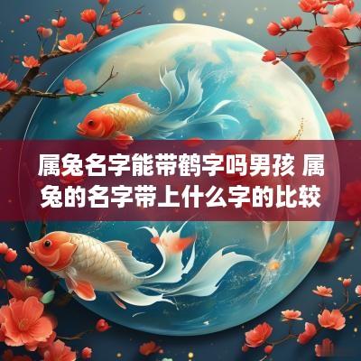 属兔名字能带鹤字吗男孩 属兔的名字带上什么字的比较好