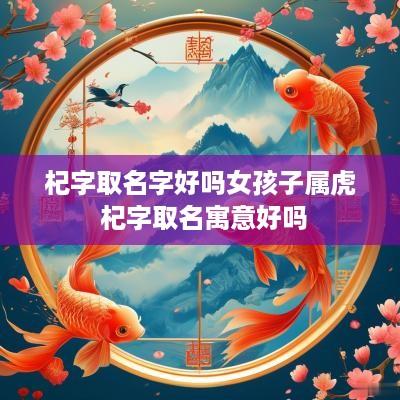 杞字取名字好吗女孩子属虎 杞字取名寓意好吗