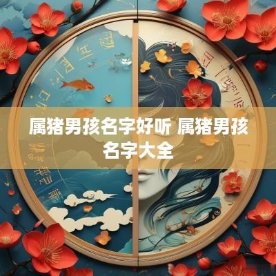 属猪男孩名字好听 属猪男孩名字大全