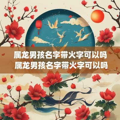 属龙男孩名字带火字可以吗 属龙男孩名字带火字可以吗