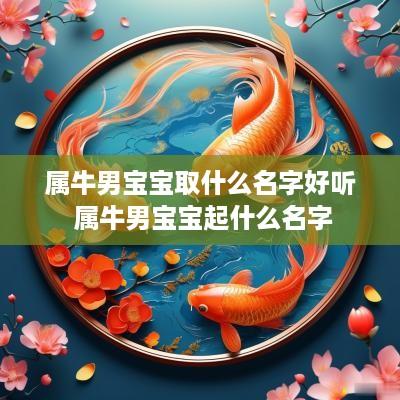 属牛男宝宝取什么名字好听 属牛男宝宝起什么名字