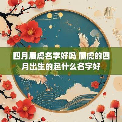 四月属虎名字好吗 属虎的四月出生的起什么名字好