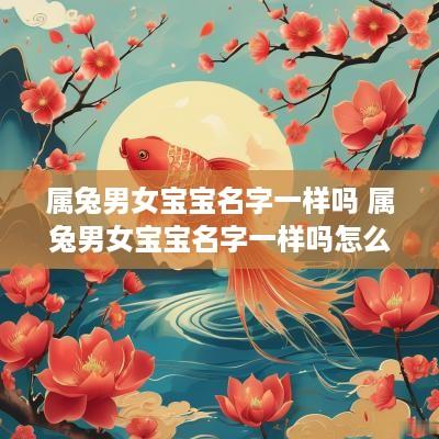 属兔男女宝宝名字一样吗 属兔男女宝宝名字一样吗怎么取