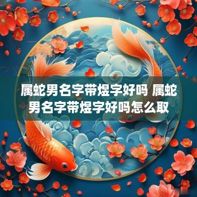 属蛇男名字带煜字好吗 属蛇男名字带煜字好吗怎么取