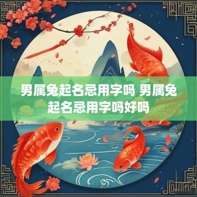 男属兔起名忌用字吗 男属兔起名忌用字吗好吗
