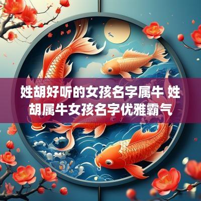 姓胡好听的女孩名字属牛 姓胡属牛女孩名字优雅霸气
