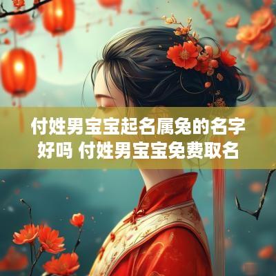付姓男宝宝起名属兔的名字好吗 付姓男宝宝免费取名