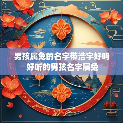 男孩属兔的名字带浩字好吗 好听的男孩名字属兔
