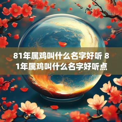 81年属鸡叫什么名字好听 81年属鸡叫什么名字好听点