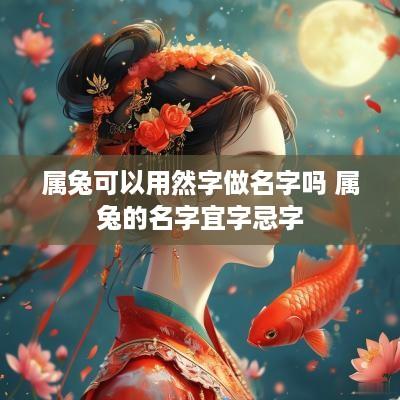 属兔可以用然字做名字吗 属兔的名字宜字忌字