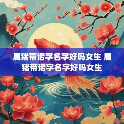 属猪带诺字名字好吗女生 属猪带诺字名字好吗女生
