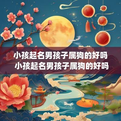 小孩起名男孩子属狗的好吗 小孩起名男孩子属狗的好吗