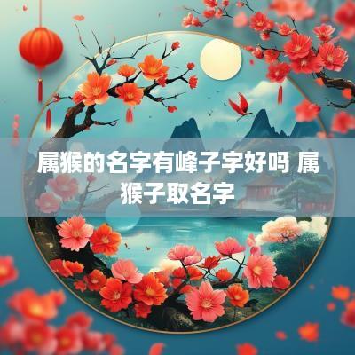 属猴的名字有峰子字好吗 属猴子取名字