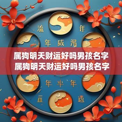 属狗明天财运好吗男孩名字 属狗明天财运好吗男孩名字大全