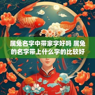 属兔名字中带家字好吗 属兔的名字带上什么字的比较好