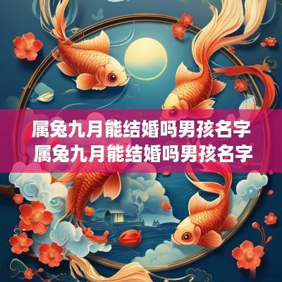 属兔九月能结婚吗男孩名字 属兔九月能结婚吗男孩名字怎么取