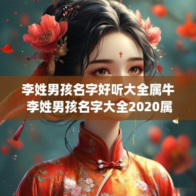 李姓男孩名字好听大全属牛 李姓男孩名字大全2025属牛