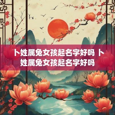 卜姓属兔女孩起名字好吗 卜姓属兔女孩起名字好吗