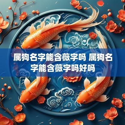 属狗名字能含薇字吗 属狗名字能含薇字吗好吗