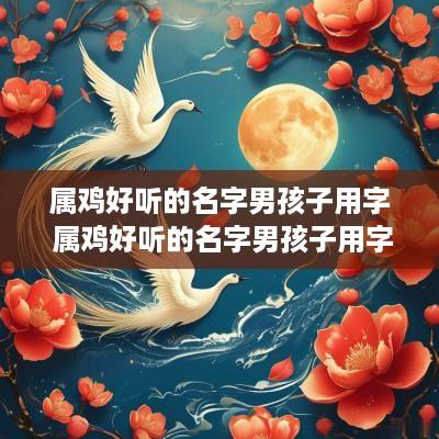 属鸡好听的名字男孩子用字 属鸡好听的名字男孩子用字代替
