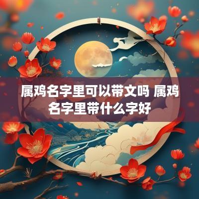 属鸡名字里可以带文吗 属鸡名字里带什么字好