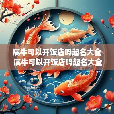 属牛可以开饭店吗起名大全 属牛可以开饭店吗起名大全四个字