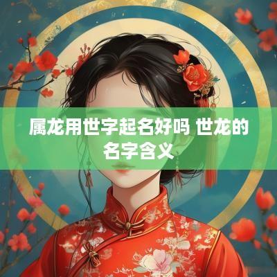 属龙用世字起名好吗 世龙的名字含义