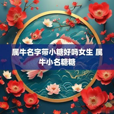 属牛名字带小糖好吗女生 属牛小名糖糖