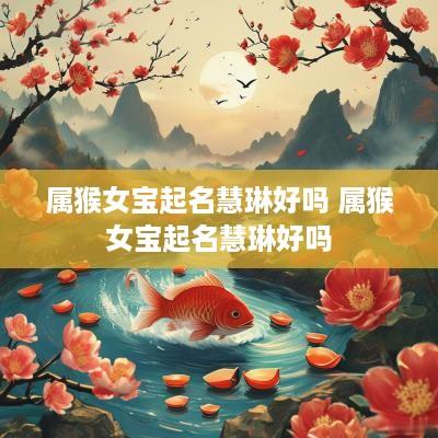 属猴女宝起名慧琳好吗 属猴女宝起名慧琳好吗