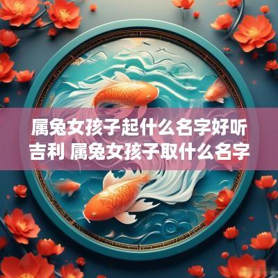 属兔女孩子起什么名字好听吉利 属兔女孩子取什么名字好