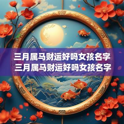 三月属马财运好吗女孩名字 三月属马财运好吗女孩名字大全