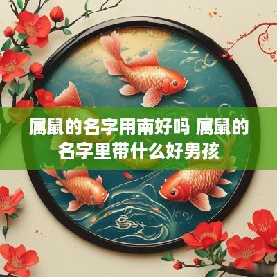 属鼠的名字用南好吗 属鼠的名字里带什么好男孩
