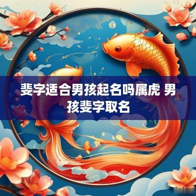 斐字适合男孩起名吗属虎 男孩斐字取名