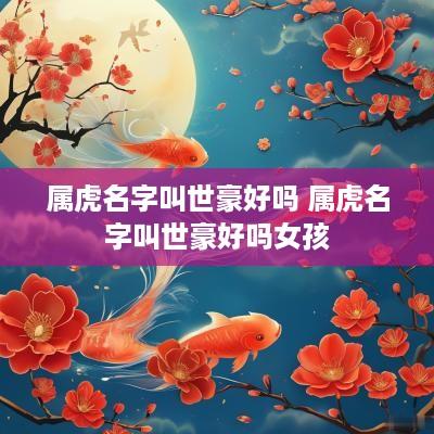 属虎名字叫世豪好吗 属虎名字叫世豪好吗女孩